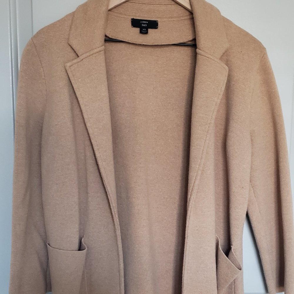 JCrew Eloise Heather Camel Sweater Blazer in SIze XS
